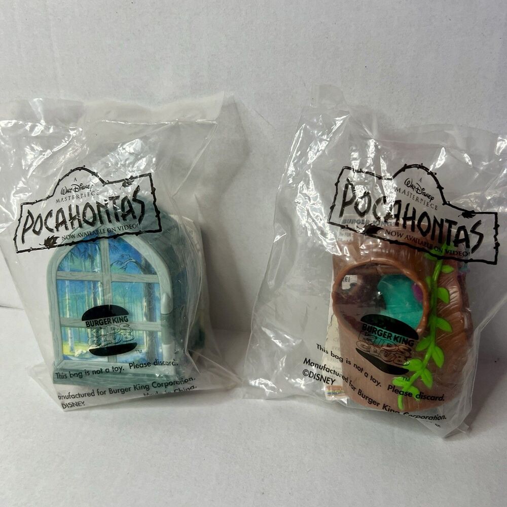 1995 Burger King Disney Pocahontas Toys Lot of 2 NEW Sealed Percy & Flit MIP
